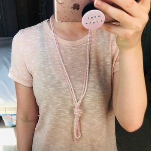 Forever 21 Jewelry - Forever 21 Pink & White Beaded Longline Necklace Forever 21 Jewelry - Forever 21 Pink & White Beaded Longline Necklace
